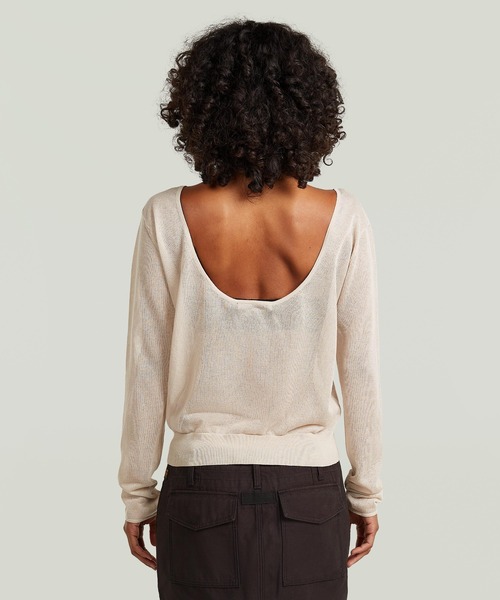 G-STAR(ジースター)の「Sheer Summer Knit/シアーサマーニットセーター(ニット/セーター・レディース・ホワイト系その他/ブラウン・X-SMALL/SMALL)」の3枚目の写真