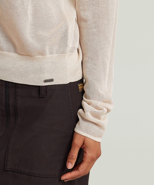 G-STAR(ジースター)の「Sheer Summer Knit/シアーサマーニットセーター(ニット/セーター・レディース・ホワイト系その他/ブラウン・X-SMALL/SMALL)」の8枚目の写真
