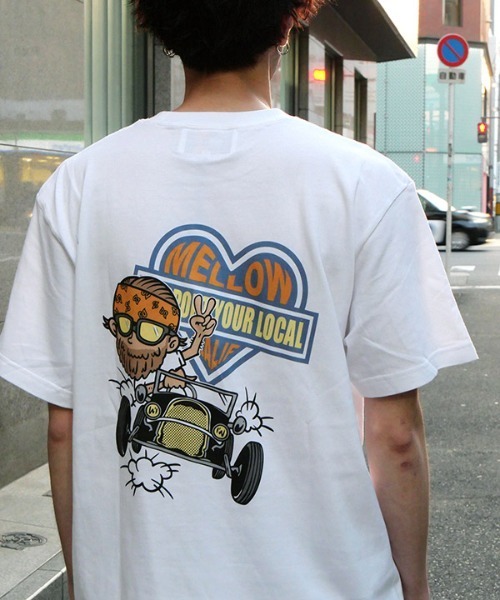 MELLOW(メロー)の「LOCAL BUGGY TEE(Tシャツ/カットソー・メンズ・ブラック/グリーン/ホワイト・L/M)」の7枚目の写真