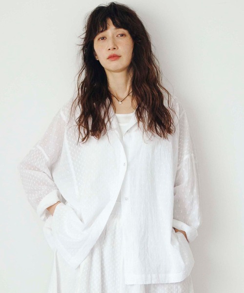 studio CLIP(スタディオクリップ)の「《natural by clip》インドパッチワークブラウス(シャツ/ブラウス・レディース・オフホワイト/ブラック/コーラルピンク・FREE)」の2枚目の写真