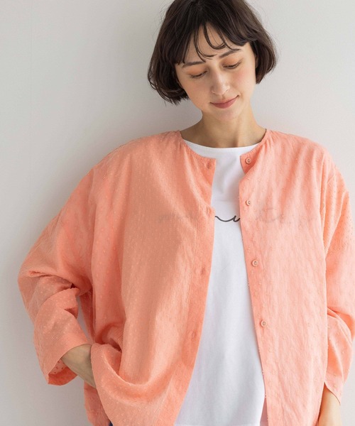 studio CLIP(スタディオクリップ)の「《natural by clip》インドパッチワークブラウス(シャツ/ブラウス・レディース・オフホワイト/ブラック/コーラルピンク・FREE)」の1枚目の写真