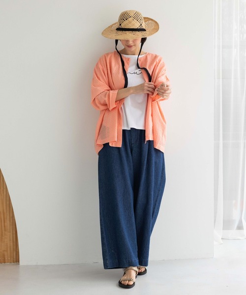 studio CLIP(スタディオクリップ)の「《natural by clip》インドパッチワークブラウス(シャツ/ブラウス・レディース・オフホワイト/ブラック/コーラルピンク・FREE)」の6枚目の写真