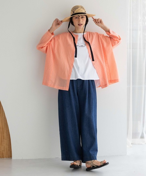 studio CLIP(スタディオクリップ)の「《natural by clip》インドパッチワークブラウス(シャツ/ブラウス・レディース・オフホワイト/ブラック/コーラルピンク・FREE)」の7枚目の写真