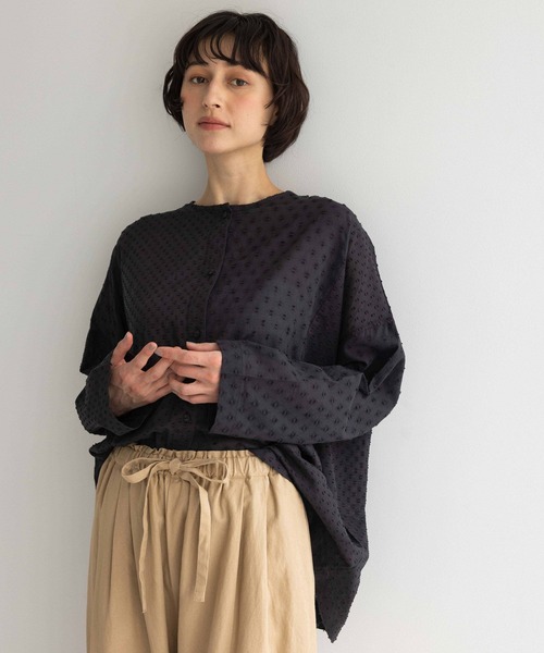 studio CLIP(スタディオクリップ)の「《natural by clip》インドパッチワークブラウス(シャツ/ブラウス・レディース・オフホワイト/ブラック/コーラルピンク・FREE)」の20枚目の写真