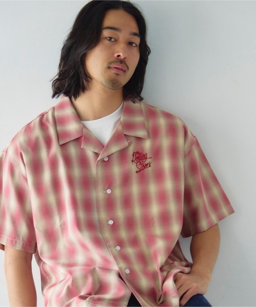 JACKROSE（ジャックローズ）の「B-TRS-ヴィンテージ加工・チェック　ＳSシャツ（シャツ/ブラウス・メンズ・レッド/グリーン/ブルー・M/L）」の3枚目の写真