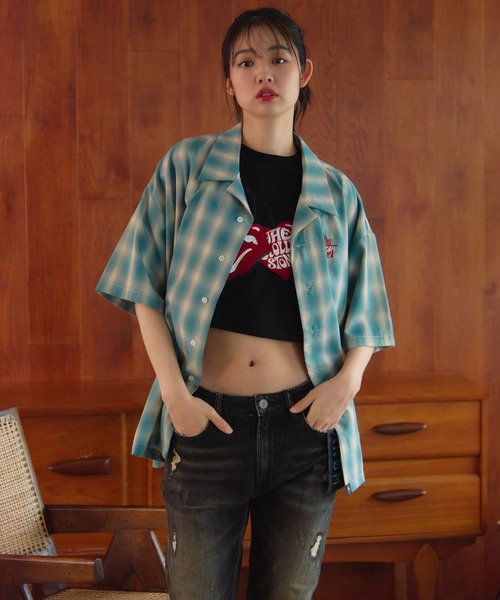 JACKROSE（ジャックローズ）の「B-TRS-ヴィンテージ加工・チェック　ＳSシャツ（シャツ/ブラウス・メンズ・レッド/グリーン/ブルー・M/L）」の8枚目の写真