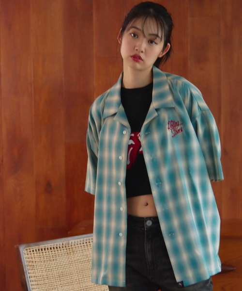 JACKROSE（ジャックローズ）の「B-TRS-ヴィンテージ加工・チェック　ＳSシャツ（シャツ/ブラウス・メンズ・レッド/グリーン/ブルー・M/L）」の7枚目の写真