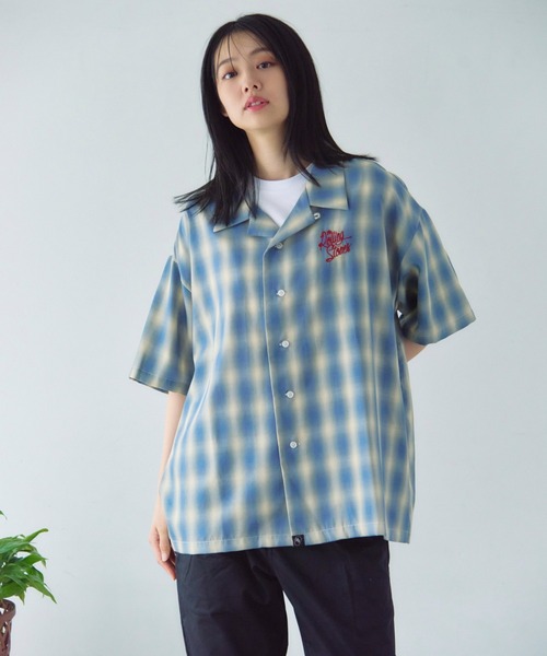 JACKROSE（ジャックローズ）の「B-TRS-ヴィンテージ加工・チェック　ＳSシャツ（シャツ/ブラウス・メンズ・レッド/グリーン/ブルー・M/L）」の15枚目の写真