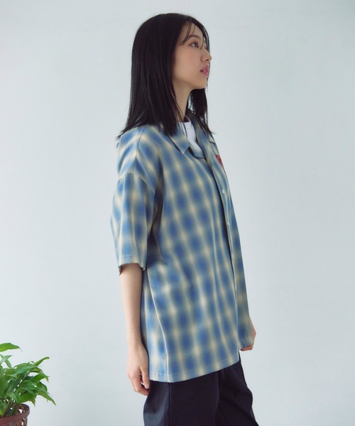 JACKROSE（ジャックローズ）の「B-TRS-ヴィンテージ加工・チェック　ＳSシャツ（シャツ/ブラウス・メンズ・レッド/グリーン/ブルー・M/L）」の16枚目の写真