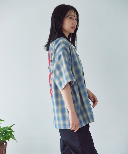 JACKROSE（ジャックローズ）の「B-TRS-ヴィンテージ加工・チェック　ＳSシャツ（シャツ/ブラウス・メンズ・レッド/グリーン/ブルー・M/L）」の18枚目の写真