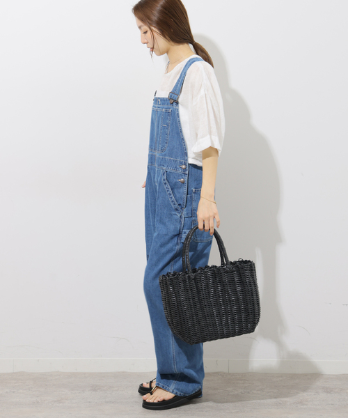 Le Voyage en Panier（ルヴォヤージュアンパニエ）の「【Le voyage en panier/ルヴォヤージュアンパニエ 】PVC Bag：かごバッグ（かごバッグ・レディース・ブラック/ブラウン・FREE）」の4枚目の写真