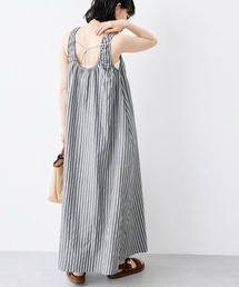 バックオープンフレアマキシワンピース