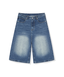 CROSSDOT（クロスドット）の「ページウォッシング7部バミューダデニムショーツパンツ3カラー[CRSD_3001]（その他パンツ）」