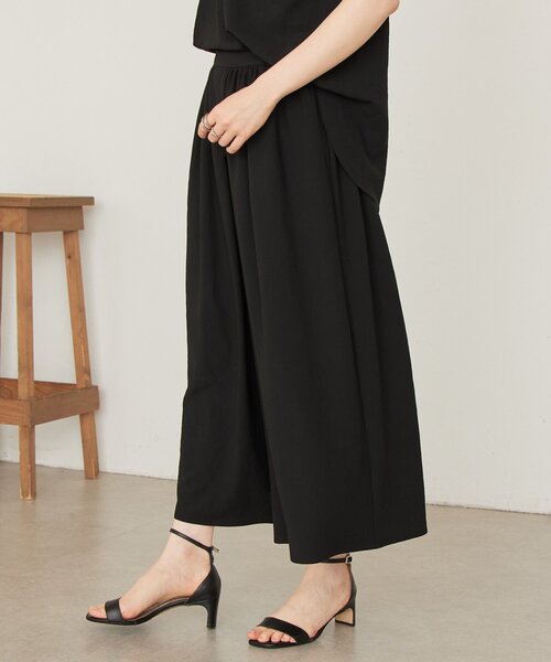 BEARDSLEY(ビアズリー)の「ストレッチジョーゼットギャザーパンツ(その他パンツ・レディース・ブラック・1/0)」の3枚目の写真