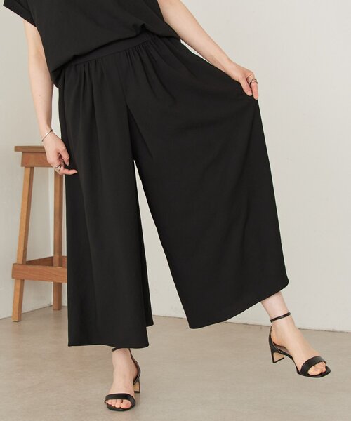 BEARDSLEY(ビアズリー)の「ストレッチジョーゼットギャザーパンツ(その他パンツ・レディース・ブラック・1/0)」の5枚目の写真