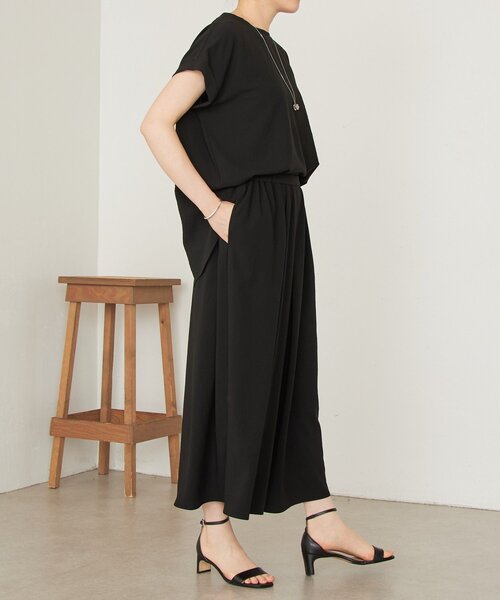 BEARDSLEY(ビアズリー)の「ストレッチジョーゼットギャザーパンツ(その他パンツ・レディース・ブラック・1/0)」の7枚目の写真