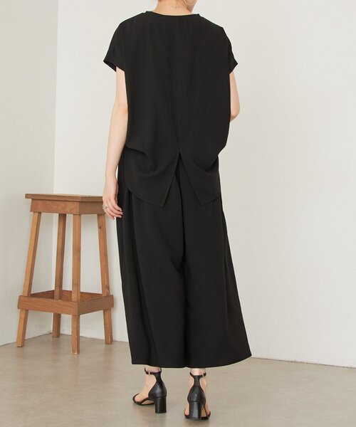 BEARDSLEY(ビアズリー)の「ストレッチジョーゼットギャザーパンツ(その他パンツ・レディース・ブラック・1/0)」の8枚目の写真