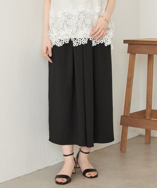BEARDSLEY(ビアズリー)の「ストレッチジョーゼットギャザーパンツ(その他パンツ・レディース・ブラック・1/0)」の9枚目の写真