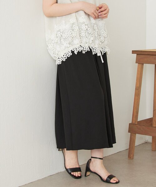 BEARDSLEY(ビアズリー)の「ストレッチジョーゼットギャザーパンツ(その他パンツ・レディース・ブラック・1/0)」の10枚目の写真