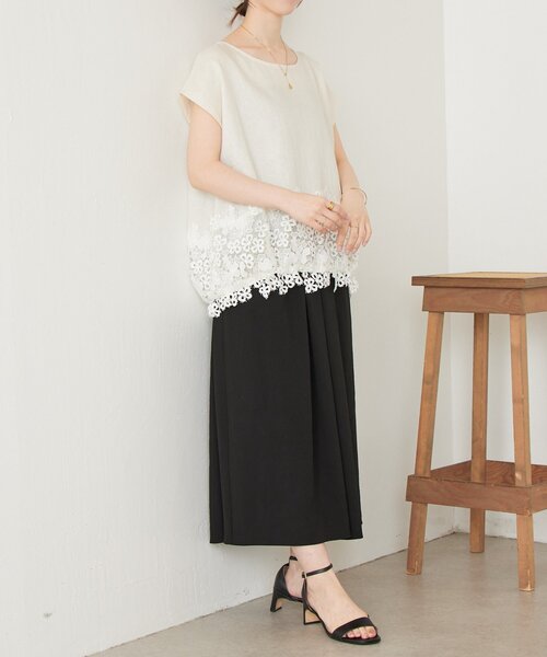 BEARDSLEY(ビアズリー)の「ストレッチジョーゼットギャザーパンツ(その他パンツ・レディース・ブラック・1/0)」の11枚目の写真
