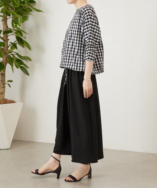 BEARDSLEY(ビアズリー)の「ストレッチジョーゼットギャザーパンツ(その他パンツ・レディース・ブラック・1/0)」の13枚目の写真