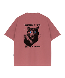 WILDROCK（ワイルドロック）の「Chaos Cat クールコットンオーバーサイズ半袖Tシャツ（Tシャツ/カットソー）」