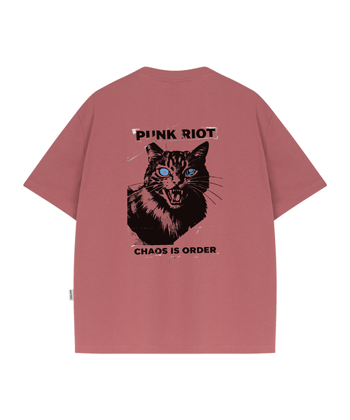 WILDROCK(ワイルドロック)の「Chaos Cat クールコットンオーバーサイズ半袖Tシャツ(Tシャツ/カットソー・メンズ・ホワイト/スカイブルー/ブラック/ピンク/ブルー/チャコール・SMALL/MEDIUM/LARGE)」の6枚目の写真
