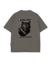 Chaos Cat クールコットンオーバーサイズ半袖Tシャツ