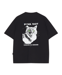 WILDROCK（ワイルドロック）の「Chaos Cat クールコットンオーバーサイズ半袖Tシャツ（Tシャツ/カットソー）」