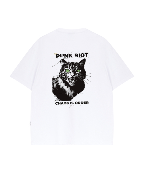 WILDROCK(ワイルドロック)の「Chaos Cat クールコットンオーバーサイズ半袖Tシャツ(Tシャツ/カットソー・メンズ・ホワイト/スカイブルー/ブラック/ピンク/ブルー/チャコール・SMALL/MEDIUM/LARGE)」の7枚目の写真