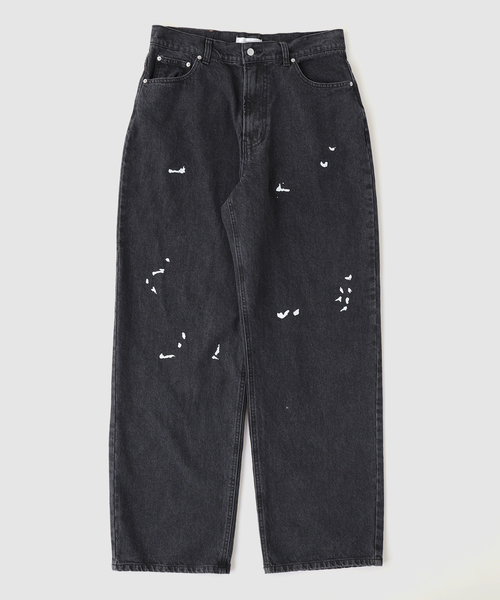 B.C STOCK（ベーセーストック）の「OSKR / オーエスケーアール ex 12oz Painted Tapered Denim Pants（デニムパンツ・メンズ・ブラック/ブルー系その他・LARGE/MEDIUM）」の12枚目の写真