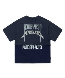 AJOBYAJO（アジョバイアジョ）の「[PBA] Arch Logo Washed Layered T-Shirt [NAVY]（Tシャツ/カットソー）」