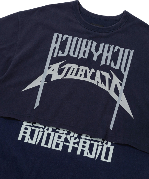 AJOBYAJO（アジョバイアジョ）の「[PBA] Arch Logo Washed Layered T-Shirt [NAVY]（Tシャツ/カットソー・レディース・その他・LARGE/MEDIUM）」の3枚目の写真
