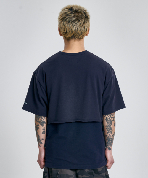 AJOBYAJO（アジョバイアジョ）の「[PBA] Arch Logo Washed Layered T-Shirt [NAVY]（Tシャツ/カットソー・レディース・その他・LARGE/MEDIUM）」の9枚目の写真