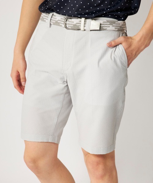FILA GOLF(フィラゴルフ )の「【FILA GOLF:フィラゴルフ】サッカー素材ショートパンツ ゴルフ(その他パンツ・メンズ・ライトグレー/ライトカーキ/ネイビー・MEDIUM/LARGE/X-LARGE/XX-LARGE)」の1枚目の写真