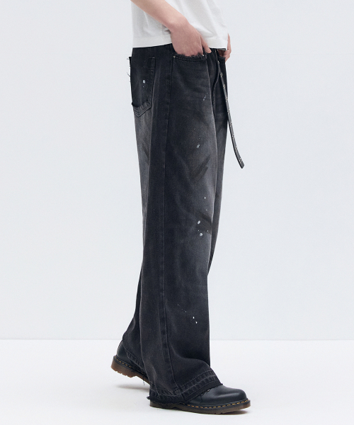 MAISON MINED(メゾンミネド)の「HAND PAINT FADED DENIM PANTS BLACK(デニムパンツ・メンズ・その他・SMALL/MEDIUM/LARGE)」の7枚目の写真