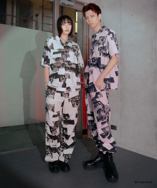 F-LAGSTUF-F(フラグスタフ)の「F-LAGSTUF-F / フラグスタフ "EYES" SS SHIRT(x幽遊白書)(シャツ/ブラウス・メンズ・ピンク/ブラック・LARGE)」の4枚目の写真