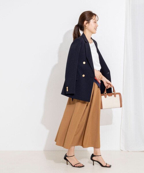 NOLLEY’S(ノーリーズ)の「【一部WEB限定色アイテム】ウォッシャブル高機能タックフレアースカート(スカート・レディース・キャメル/オフホワイト/ネイビー・38/36/34)」の17枚目の写真