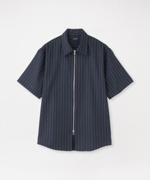 LOVELESS（ラブレス）の「スラブストライプショートスリーブZIPシャツ（シャツ/ブラウス）」