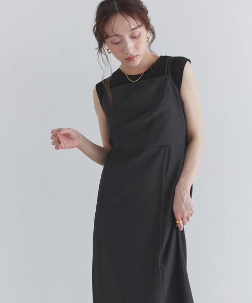 ECLAM（クラム）の「[ECLAM]【SET】2wayチュールフリルベスト×ノースリーブカットソー（Tシャツ/カットソー・レディース・オフホワイト/ブラック系その他2・L/M）」の17枚目の写真