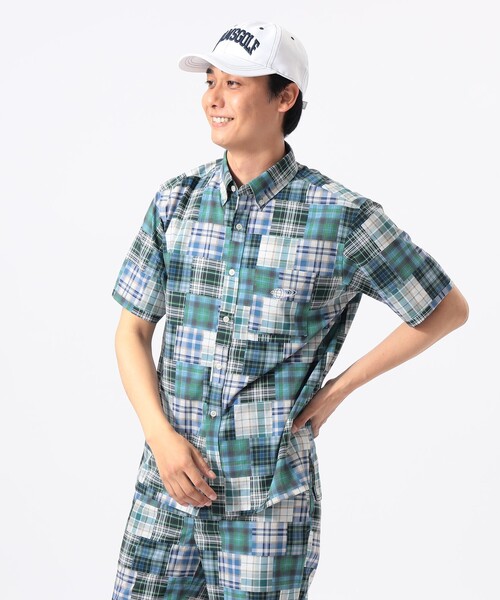 BEAMS GOLF(ビームスゴルフ)の「〈MEN〉ORANGE LABEL / マドラスチェック シャツ(ポロシャツ・メンズ・レッド/グリーン・MEDIUM/LARGE/X-LARGE/SMALL)」の1枚目の写真