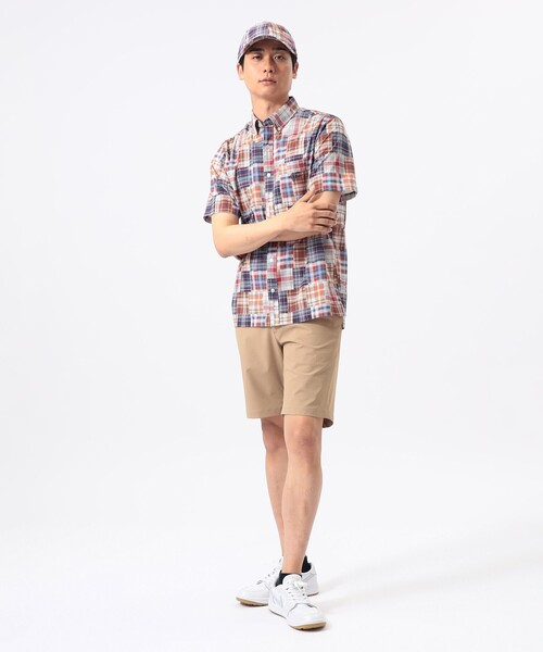 BEAMS GOLF(ビームスゴルフ)の「〈MEN〉ORANGE LABEL / マドラスチェック シャツ(ポロシャツ・メンズ・レッド/グリーン・MEDIUM/LARGE/X-LARGE/SMALL)」の3枚目の写真