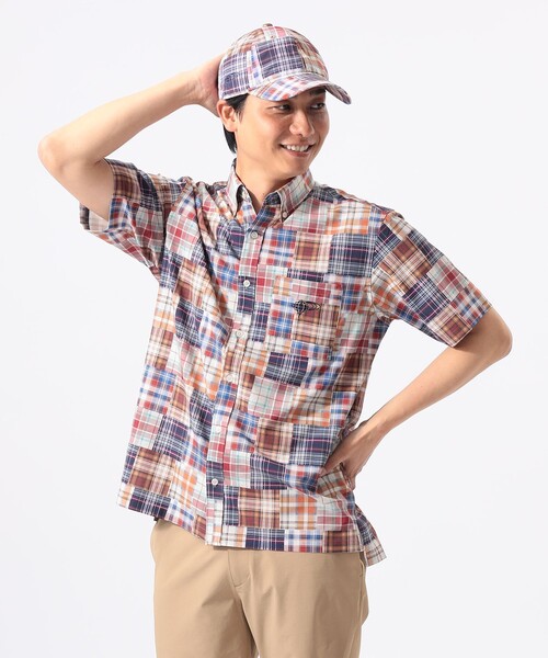 BEAMS GOLF(ビームスゴルフ)の「〈MEN〉ORANGE LABEL / マドラスチェック シャツ(ポロシャツ・メンズ・レッド/グリーン・MEDIUM/LARGE/X-LARGE/SMALL)」の4枚目の写真