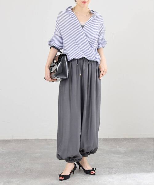 IENA(イエナ)の「《追加》ラミーリヨセル2wayシャツ(シャツ/ブラウス・レディース・ピンク/ライトグリーン/ブラウン/スカイブルー/ホワイト・FREE)」の15枚目の写真