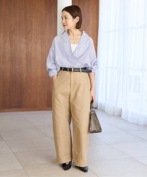 IENA(イエナ)の「《追加》ラミーリヨセル2wayシャツ(シャツ/ブラウス・レディース・ピンク/ライトグリーン/ブラウン/スカイブルー/ホワイト・FREE)」の16枚目の写真