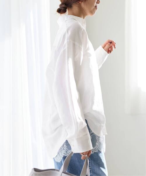 IENA(イエナ)の「《追加》ラミーリヨセル2wayシャツ(シャツ/ブラウス・レディース・ピンク/ライトグリーン/ブラウン/スカイブルー/ホワイト・FREE)」の21枚目の写真