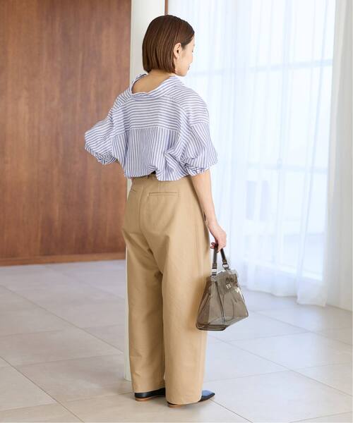 IENA（イエナ）の「《追加》ラミーリヨセル2wayシャツ（シャツ/ブラウス・レディース・ピンク/ライトグリーン/ブラウン/スカイブルー/ホワイト・FREE）」の11枚目の写真
