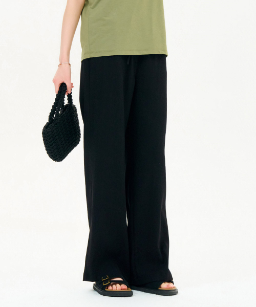 CHASECULT(チェイスカルト)の「レディース リネンライク ワイドパンツ-FBRG2278C03(その他パンツ・レディース・ブラック・67/70/76)」の3枚目の写真
