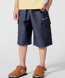 デニムニットストレッチカーゴハーフパンツ(90~160cm)
