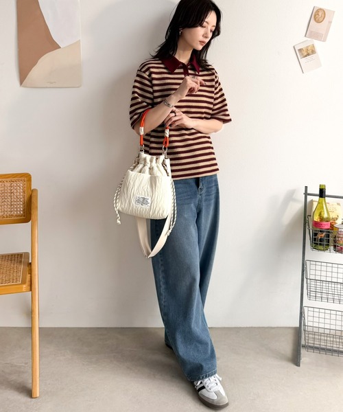 Java(ジャバ)の「《JaVaジャバコラボ》見た目以上の大容量!毎日持ち歩きたい。2way配色ドローコード巾着ショルダーバッグ(ショルダーバッグ・レディース・イエロー/ブラック/アイボリー・ONE SIZE)」の17枚目の写真